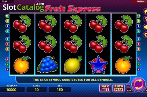 Écran2. Fruit Express (Amatic Industries) Machine à sous