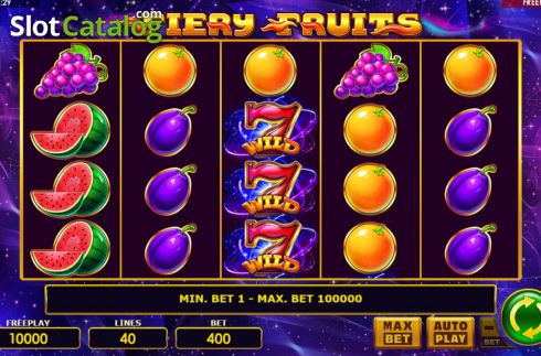 Bildschirm3. Fiery Fruits slot