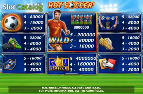 Bildschirm5. Hot Soccer slot