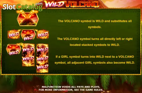 Ekran5. Wild Volcano (Amatic Industries) yuvası