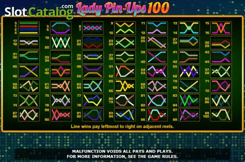 画面7. Lady Pin-Ups 100 カジノスロット