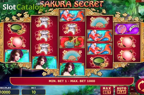 Game Screen. Sakura Secret slot