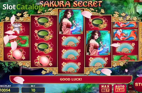 Additional Wilds Feature Screen. Sakura Secret slot