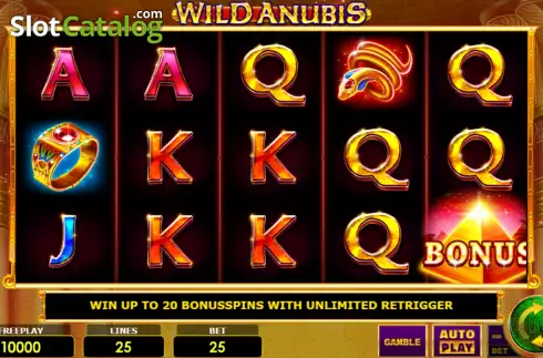 Game screen. Wild Anubis slot
