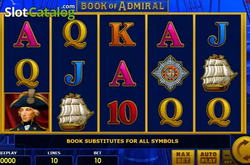 Game Screen. Book of Admiral slot