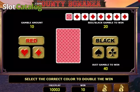 Double Up Risk Game Screen. Bounty Bonanza slot