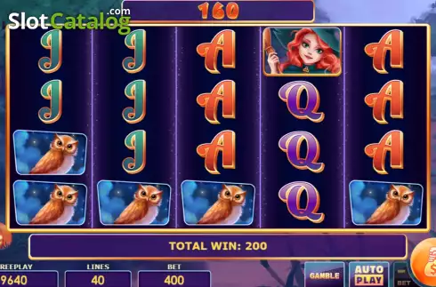 Win screen. Wild Witches (Amatic Industries) slot