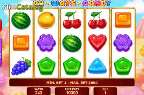 Game screen. All Ways Candy slot