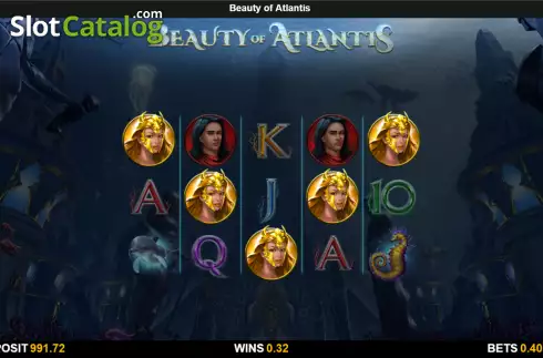 Win screen. Beauty of Atlantis slot
