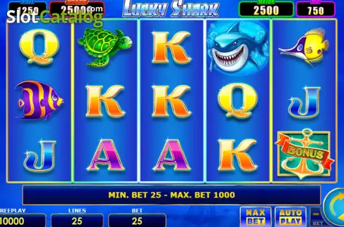 Bildschirm2. Lucky Shark slot
