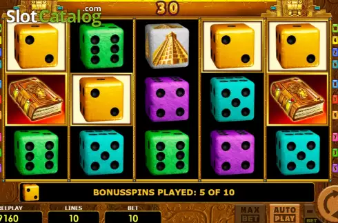 Free Spins screen 2. Book of Aztec Dice slot