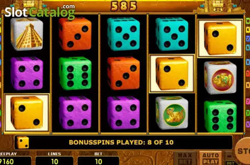 Free Spins screen 3. Book of Aztec Dice slot
