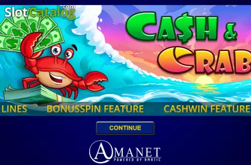 Start Screen. Cash & Crab slot