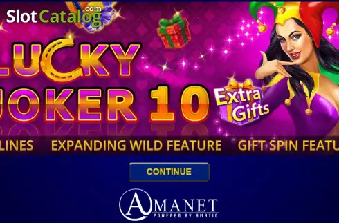 Start Screen. Lucky Joker 10 Extra Gifts slot