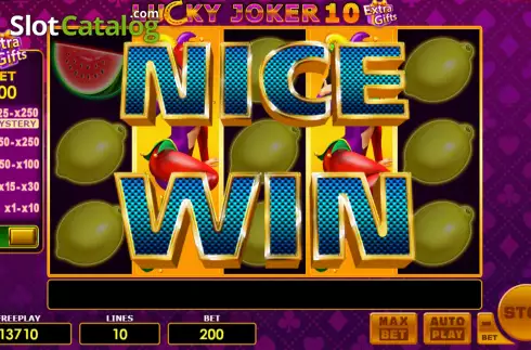 Win Screen 4. Lucky Joker 10 Extra Gifts slot