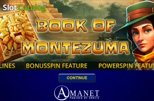 Start Screen. Book of Montezuma slot