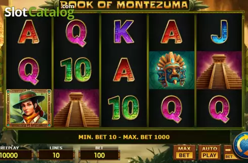 Game Screen. Book of Montezuma slot
