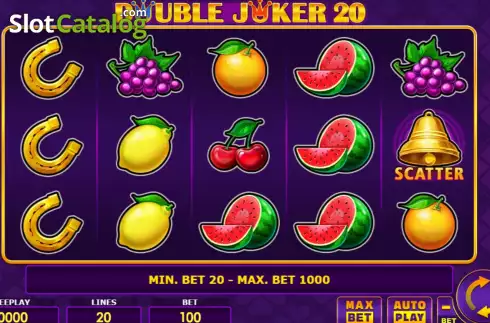 Game screen. Double Joker 20 slot