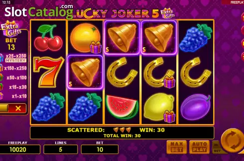 Bildschirm3. Lucky Joker 5 Extra Gifts slot