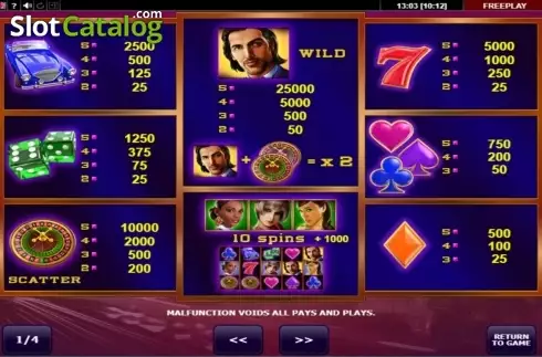 Bildschirm2. Casinova slot