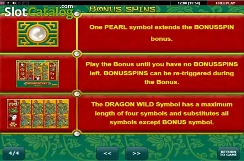 Ekran5. Dragon's Pearl (Amatic) yuvası