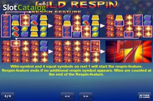 Bildschirm5. Wild Respin slot
