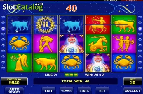 Wild win screen. Lucky Zodiac (Amatic) slot