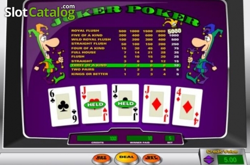Game Screen. Joker Poker (Amaya) slot