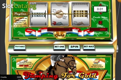 Reel Screen. Jumping for Gold slot