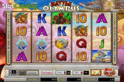 Skärmdump4. Battle for Olympus slot