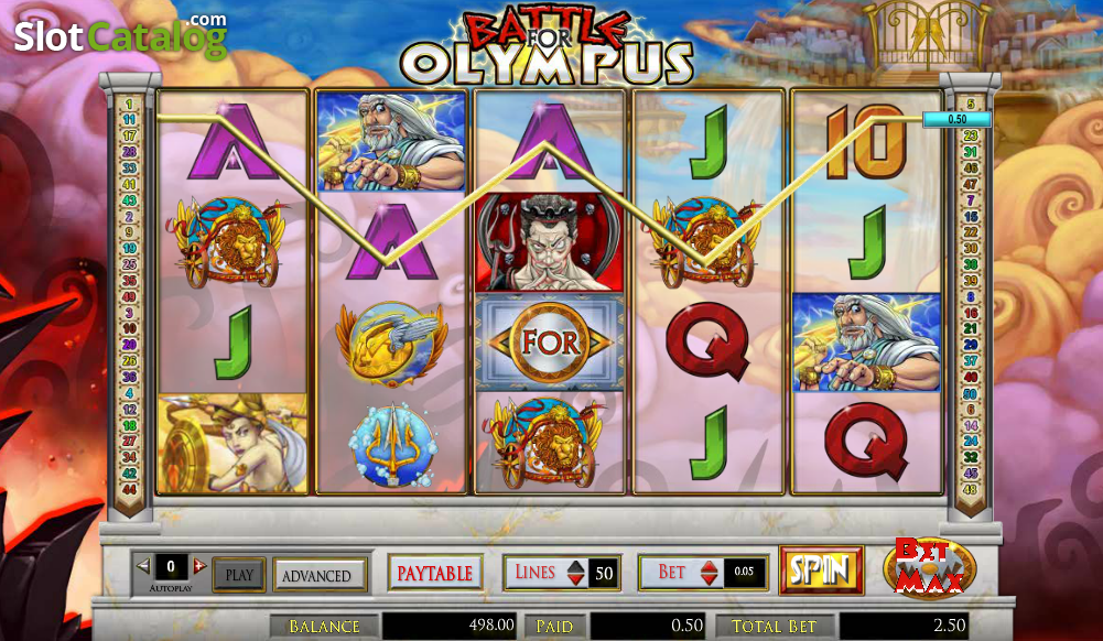 Quick battle for olympus slot machine online amaya design game
