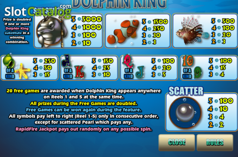 Screen2. Dolphin King slot