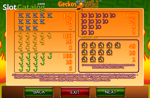 Bildschirm5. Geckos Gone Wild slot