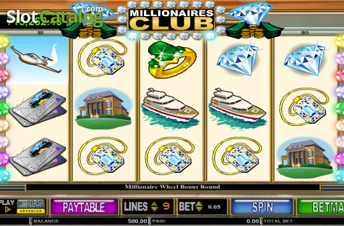 Ekran4. Millionaires Club II yuvası