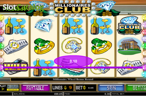 Ekran5. Millionaires Club II yuvası