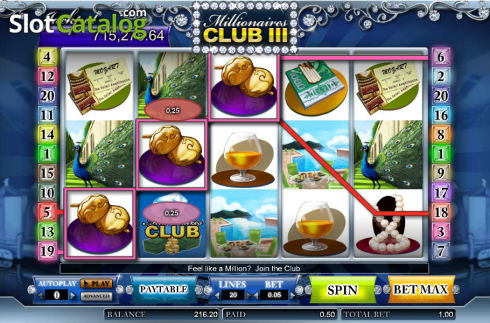 Skärmdump6. Millionaires Club III slot