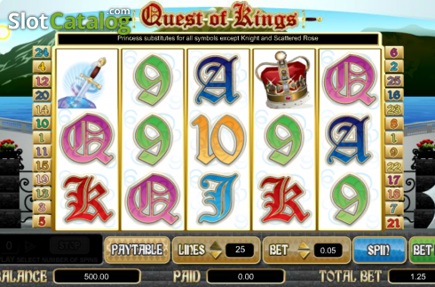 Bildschirm4. Quest of Kings slot