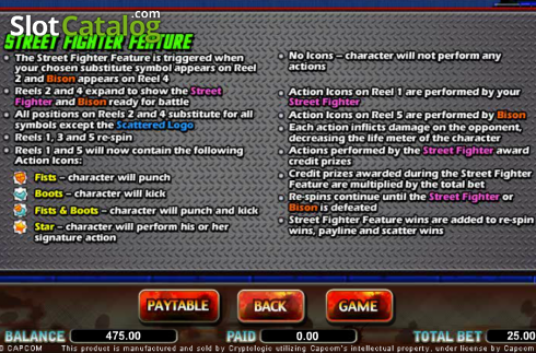 Bildschirm4. Street Fighter II (Amaya) slot