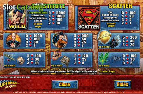 Screen2. Superman Jackpots slot