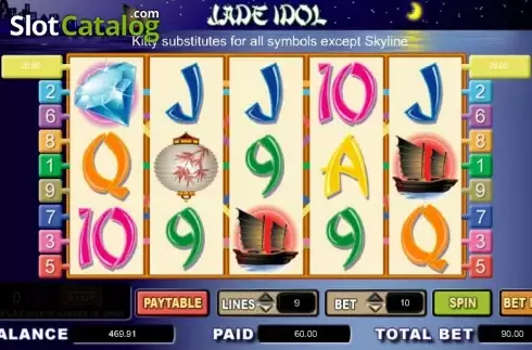 Screen 1. Jade Idol slot