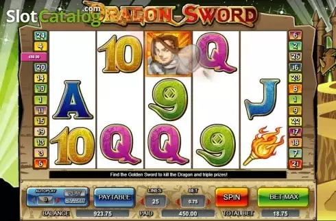Bildschirm4. Dragon Sword slot