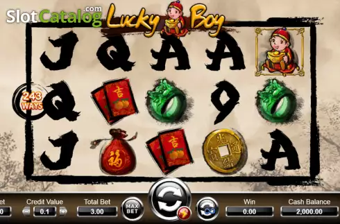 Reels screen. Lucky Boy (Ameba) slot