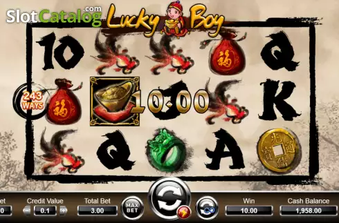 Win screen 2. Lucky Boy (Ameba) slot