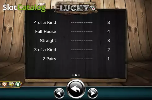 Paytable screen 2. Lucky Dice (Ameba) slot