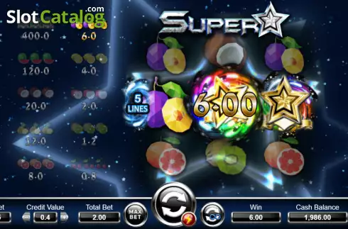 Win screen. Super Star (Ameba) slot