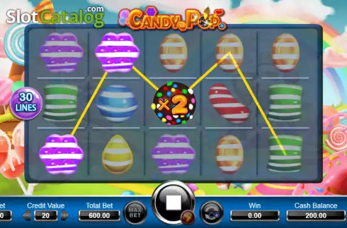 Win screen. Candy Pop (Ameba) slot
