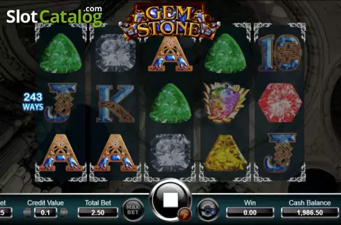 Win screen 2. Gemstone (Ameba) slot