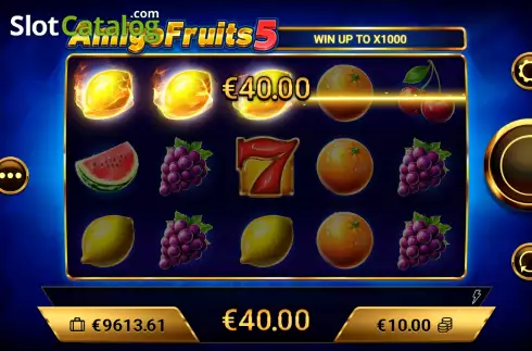 Schermo5. Amigo Fruits 5 slot