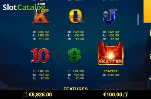 Paytable screen 2. Wild Coyote slot