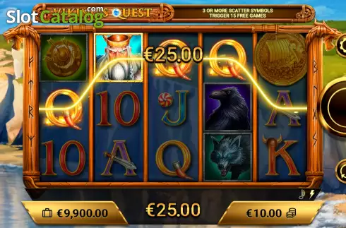 Win screen 2. Viking's Quest slot